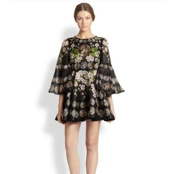 NWOT Dolce&gabbana Roman Floral Print Dress Size 38 - Picture 2 of 9
